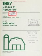 1987 census of agriculture, pt.27- Nebraska
