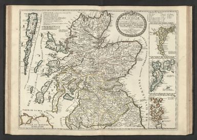 Le Royaume d'Escosse divisé en deux Parties, subdivisées en Provinces etc. Dressé par le P. Coronelli Cosmographe de la Serme. Rep. de Venise. Corrigée et augmenté par le Sr. Tillemon, et dediée a Monseigneur le Prince de Galles Fils de Jaques Second Roy d'Angleterre, d'Escosse, et d'Irlande. Par son tres humble Serviteur J. B. Nolin. A Paris, Chez J. B. Nolin sur le Quay de l’Horloge du Palais, proche la Rue de Harlay, a l'Enseigne de la Place des Victoires. Avec Privilege du Roy. 1689.