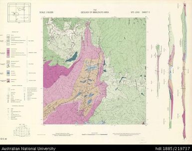 Fiji, Viti Levu, Geology of Mbalevuto Area, GS 310, Sheet 5, 1:50 000