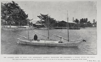 The Canadian Canoe in which two adventurous American travellers are performing a voyage round the world