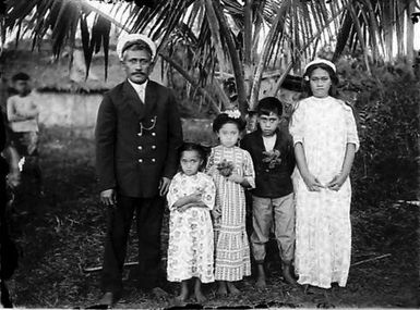 Man with four children