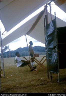 Seated man, at the election