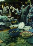 Women's club Christmas party, featuring traditional PNG foods, Port Moresby, 1962