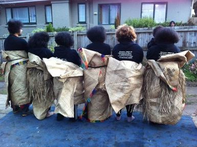 Kenneth Tuai and some of his family at the funeral of Tevita Tofavaha Tuai