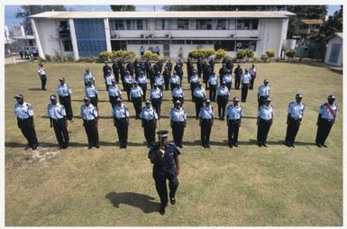 The first graduating class of Royal Solomon Island Police officers, trained by the Australian police as part of the Regional Assistance Mission Solomon Islands,  Honiara, Solomon Islands, 5 November 2004 / David Dare Parker