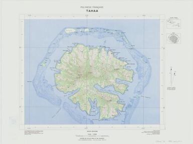 Polynesie Francaise : Tahaa / dessine et publie par l'Institut geographique national en 1958