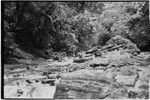 Yagip River: people wading across