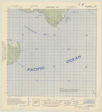 New Britain, provisional map (Jacquinot Bay)