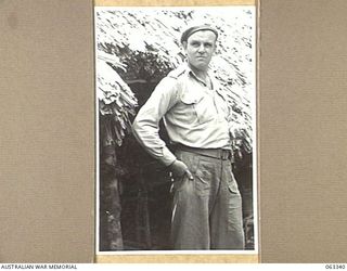 FAITA, RAMU VALLEY, NEW GUINEA. 1944-01-07. NX70537 MAJOR G. G. LAIDLAW, DSO. OF BONDI, NSW, COMMANDING OFFICER, 2/2ND COMMANDO SQUADRON. MAJOR LAIDLAW WAS A SURF SWIMMING CHAMPION AT BONDI LIFE ..