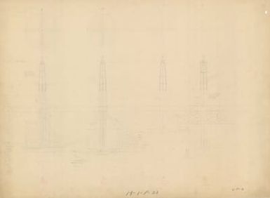 Elevation Showing Foundation (Pencil)