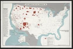 Native American lands and communities, 1985 / map development and design by Laura K. Gould.