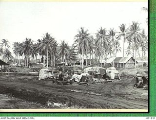 LAE, NEW GUINEA. 1944-03-29. OFFICES AND STORE ROOMS WITHIN THE AREA OF THE 43RD FIELD ORDNANCE DEPOT