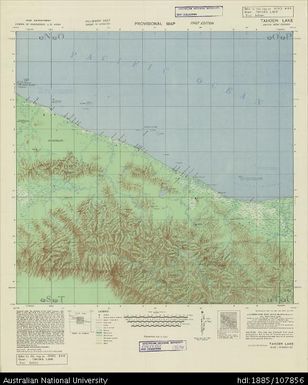 Indonesia, Dutch New Guinea, Tahoen Lake, Series: HIND 644, 1946, 1:250 000