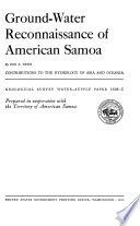 Ground-water reconnaissance of American Samoa