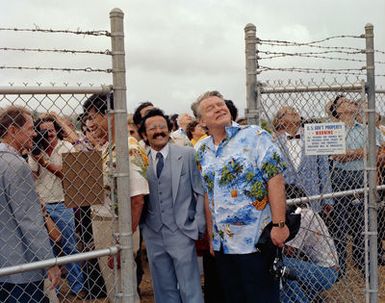 WIND TURBINE SITE DEDICATION AT KAHUKU OAHU HAWAII