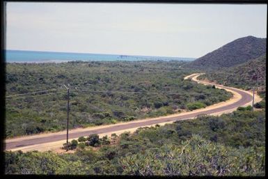 Road through maquis on coastal plain