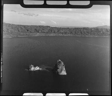 Rocks thrown up by the 1937 eruption of Mt Tavurvur (Matupit), Rabaul Harbour, New Britain, Papua New Guinea