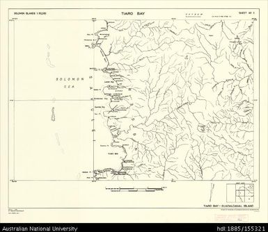 Solomon Islands, Guadalcanal, Tiaro Bay, Series: D.O.S. Repro 3 (Sketch), Sheet 3, 1968, 1:50 000