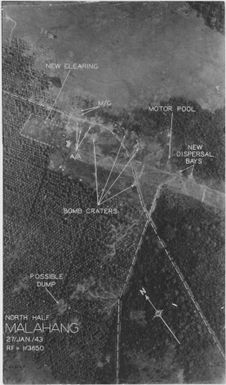 [Aerial photographs relating to the Japanese occupation of Malahang, Papua New Guinea, 1943] (83)