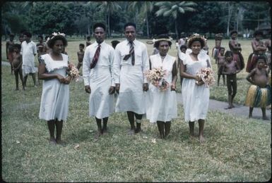 The bridal party : Kalo Kalo Methodist Mission Station, D'Entrecasteaux Islands, Papua New Guinea 1956-1958 / Terence and Margaret Spencer