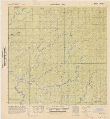 Provisional map, northeast New Guinea: Addu West (Sheet Addu West)