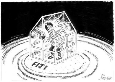 Evans, Malcolm, 1945- :Mugabe. Fiji. New Zealand Herald, 19 August 2002.