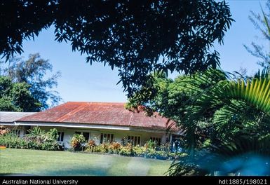 French Polynesia - Red-roofed building