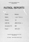 Patrol Reports. Western District, Lake Murray, 1973 - 1974