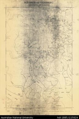 Papua New Guinea, Milinch of Ogamobu (Fourmil of Kikori), Milinch series, 1955, 1:63 360