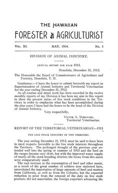 The Hawaiian forester and agriculturist