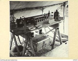 ORO BAY, NEW GUINEA. 1943-07. A SECTION OF THE PATHOLOGICAL TENT OF THE 10TH FIELD AMBULANCE