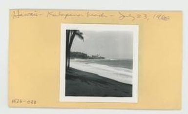 [Kalapana beach shoreline in Hawaii, envelope IE26-033]
