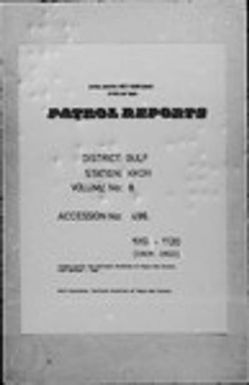 Patrol Reports. Gulf District, Kikori, 1919-1921