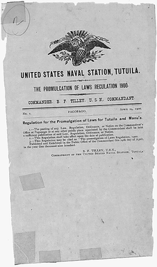 The Promulgation of Laws Regulation 1900 Order No. 1