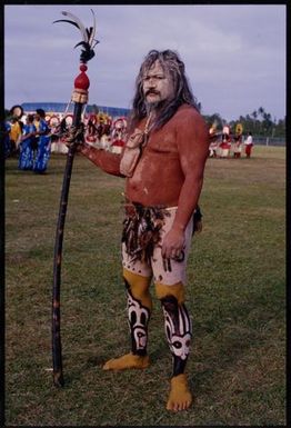 South Pacific Festival of the Arts, Apia, 1996. Performer from Rapa Nui