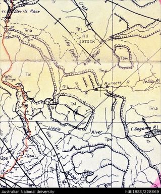 Map of geological and geographic details of Febi territory