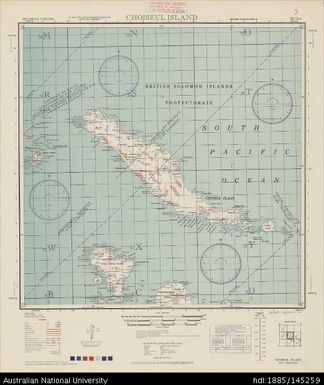 Solomon Islands (Melanesia), Choiseul Island, Series: AMS X401, Sheet SB 57-4, 1944, 1:500 000