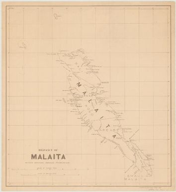 District of Malaita, British Solomon Islands Protectorate / compiled by Lands Department