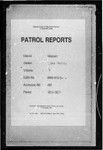 Patrol Reports. Western District, Lake Murray, 1956 - 1957