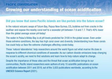 Pacific conversation card series : Growing our Understanding of Ocean Acidification