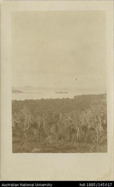 Ship arriving at Bootless Inlet