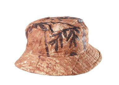 Tapa cloth bucket hat