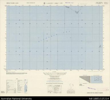 Papua New Guinea, Admiralty Islands, Larsen Reef NW, Series: AMS T893, Sheet 3449 I NW, 1:25 000, 1957