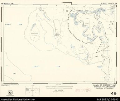Papua New Guinea, Hamil of Moresby SW, Survey Index 49, 1:25 000, 1975