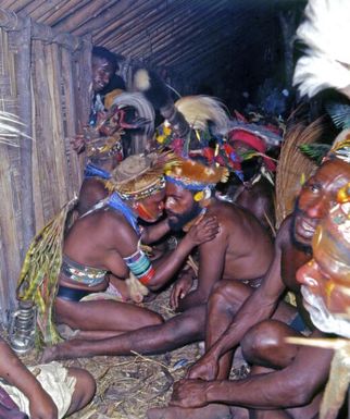 Turnem Head Ceremony, Awagi village, Chimbu Province, Papua New Guinea, approximately 1968 / Robin Smith