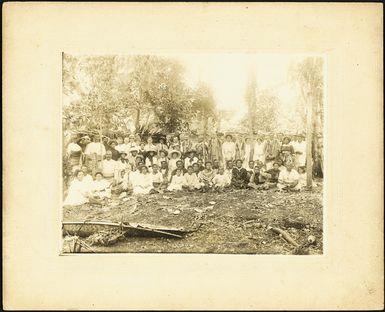 Group in Tonga, including Director of Education W H Gould and the King of Tonga