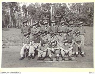 TOROKINA, BOUGAINVILLE. 1945-10-05. MEMBERS OF 2 PLATOON, HEADQUARTERS COMPANY, (MEDIUM MACHINE-GUNS), 57/60 INFANTRY BATTALION, 15 INFANTRY BRIGADE