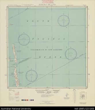 Vanuatu, Aurora Island, Series: AMS X401, Sheet SD 59-4, 1944, 1:500 000