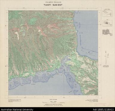 French Polynesia, Windward Group, Tahiti Sud-Est, Provisional Series, 1958, 1:40 000