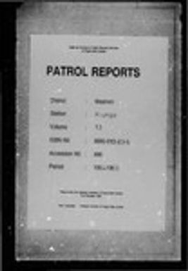 Patrol Reports. Western District, Kiunga, 1964 - 1965